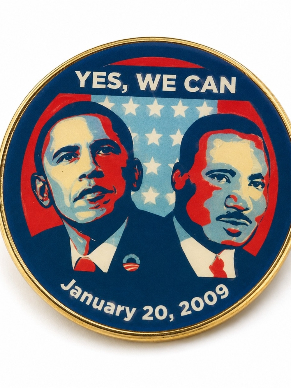 Obama Martin Luther King Jr Yes We Can Lapel Pin January 20 09 Inauguration NIP